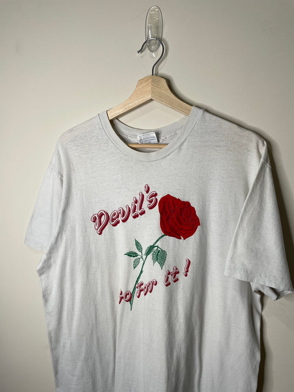 1980s “Devil’s Go For It” Single Stitched Tee (M/L)