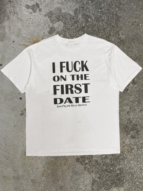 Vintage 00s “I Fuck On The First Date” Tourist Tee (XL)