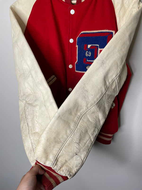 1960s “E” Red Varsity Jacket