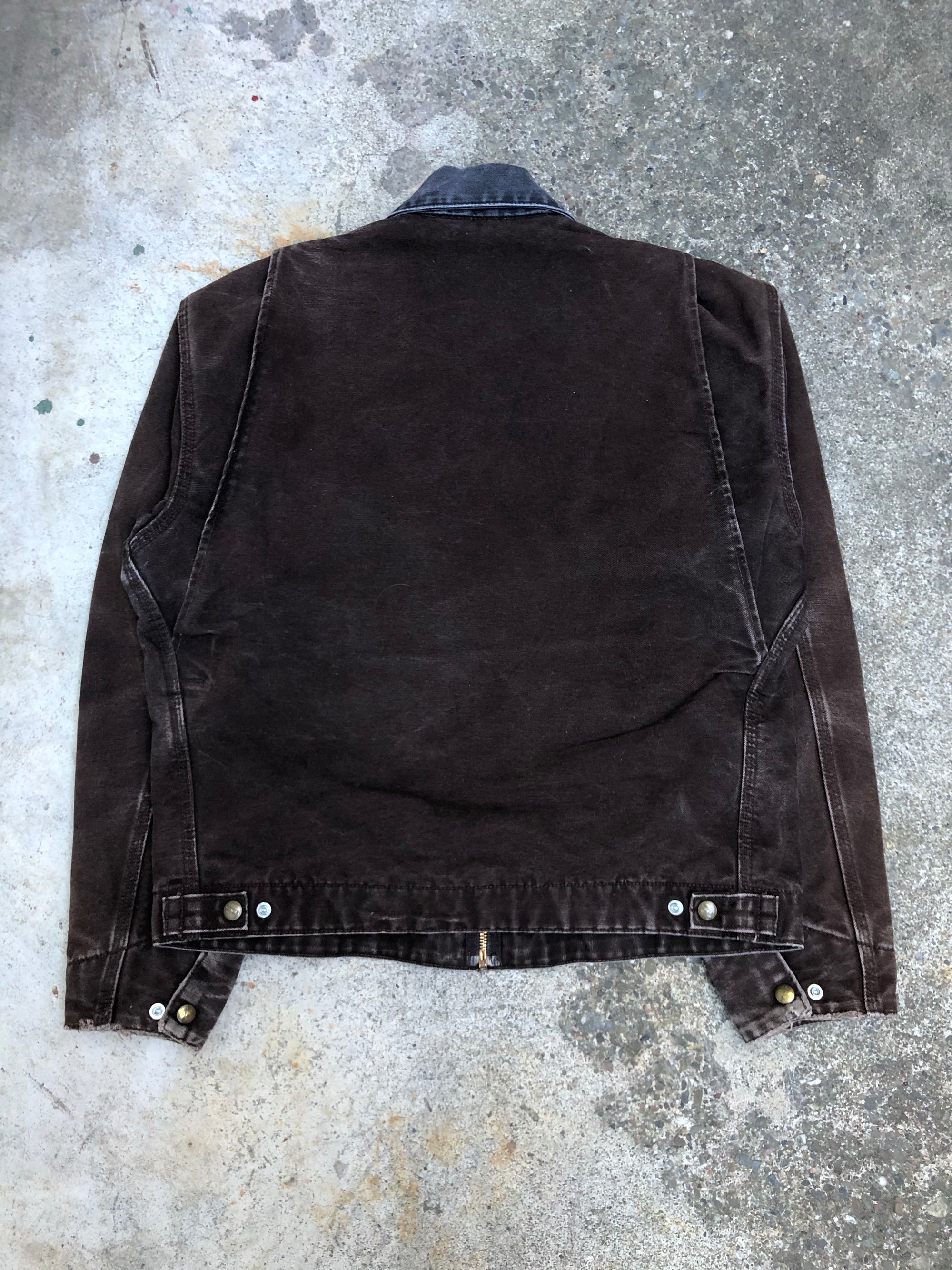 1990s Carhartt Faded Dark Brown Lined Work Jacket