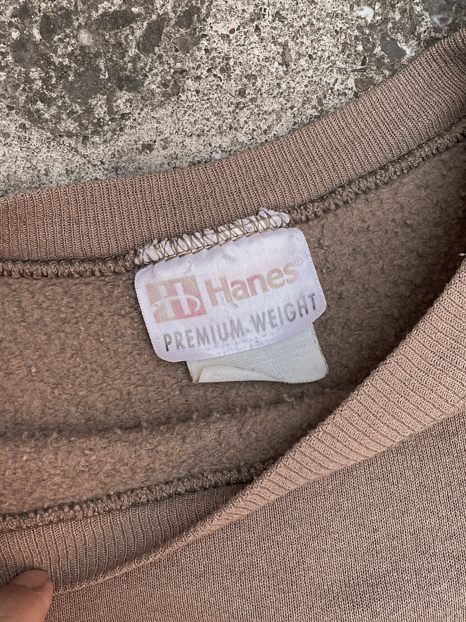 1990s Faded Tan Blank Sweatshirt