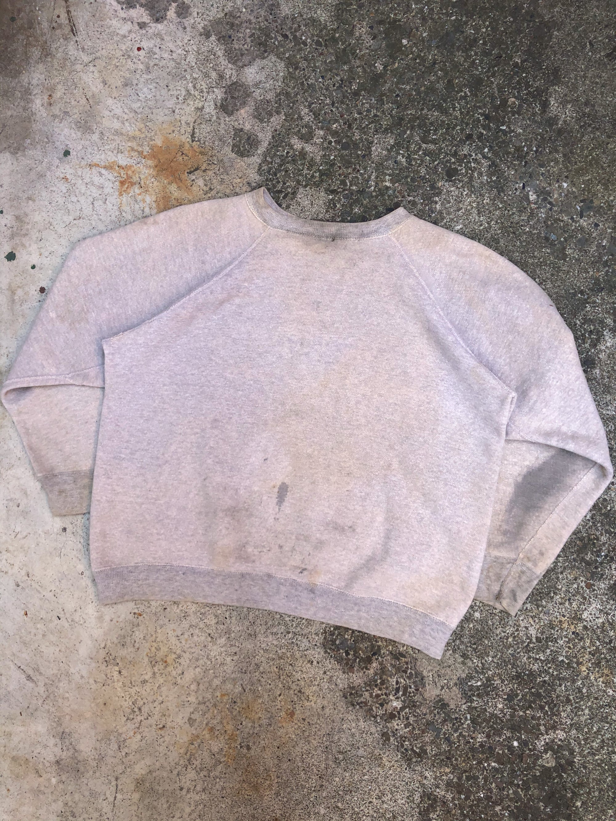 1980s Oatmeal Blank Raglan Sweatshirt