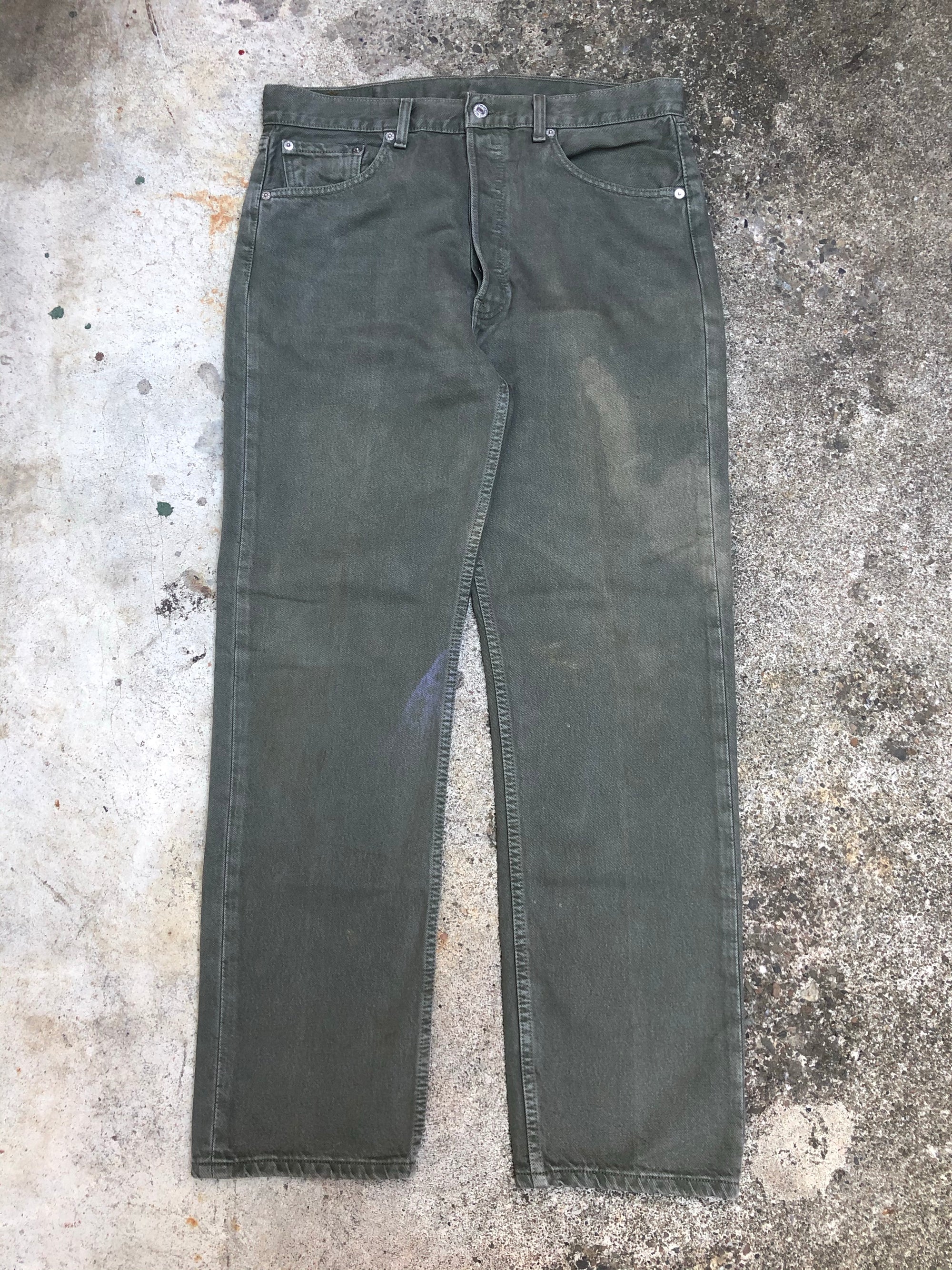 1990s Levis Faded Green 501 (34X30)