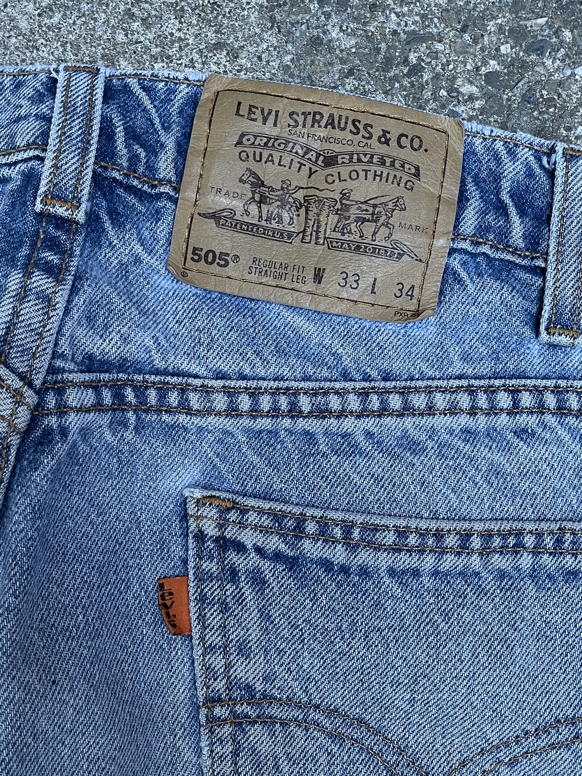 1990s Orange Tab Levi’s Faded Blue 505 (31X32)