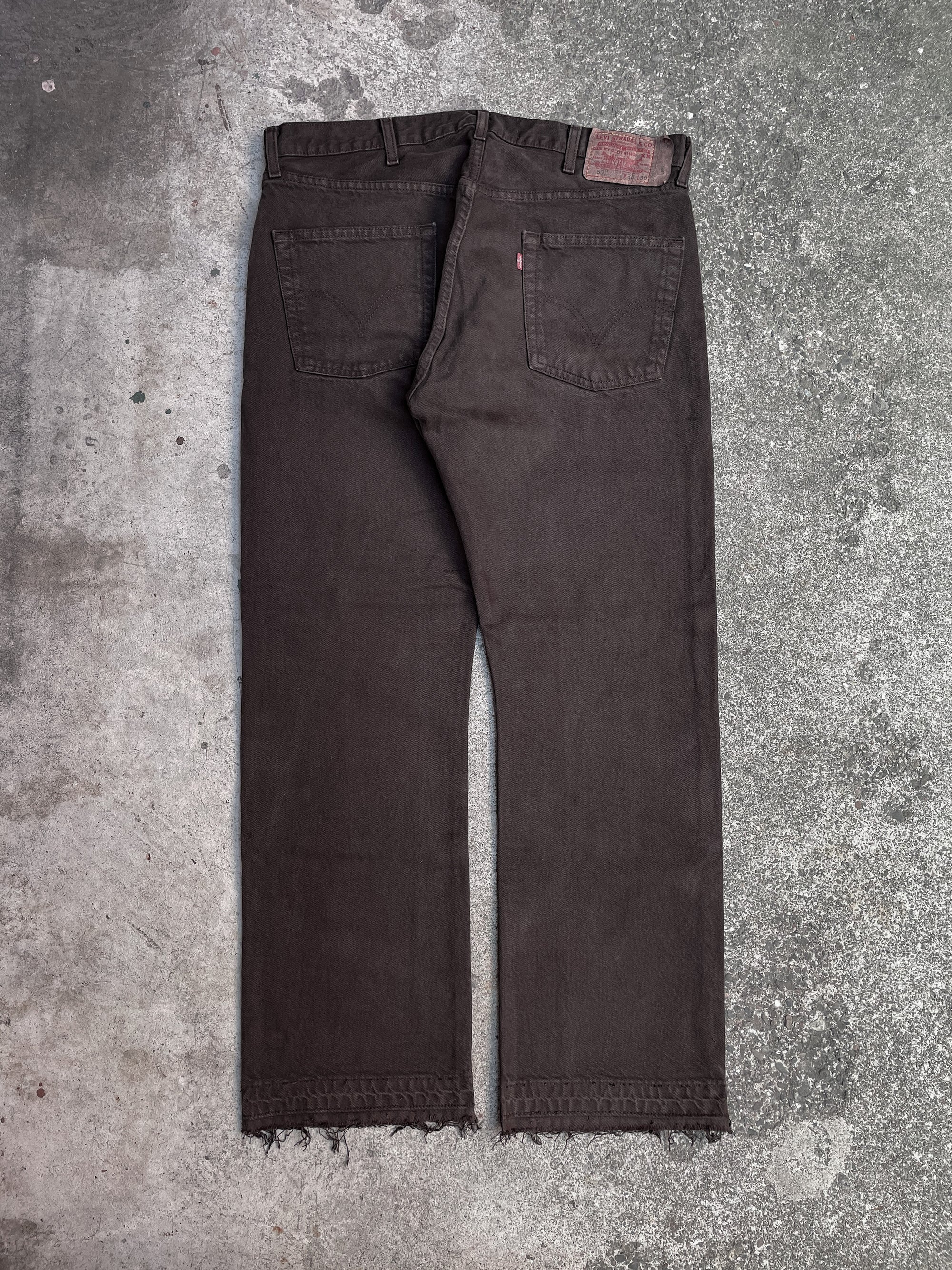 Levis Faded Brown 501 Released Hem (37X31)