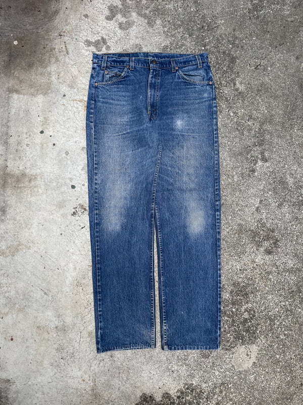 1980s Orange Tab Levi’s Worn In Blue 505 (35X31)