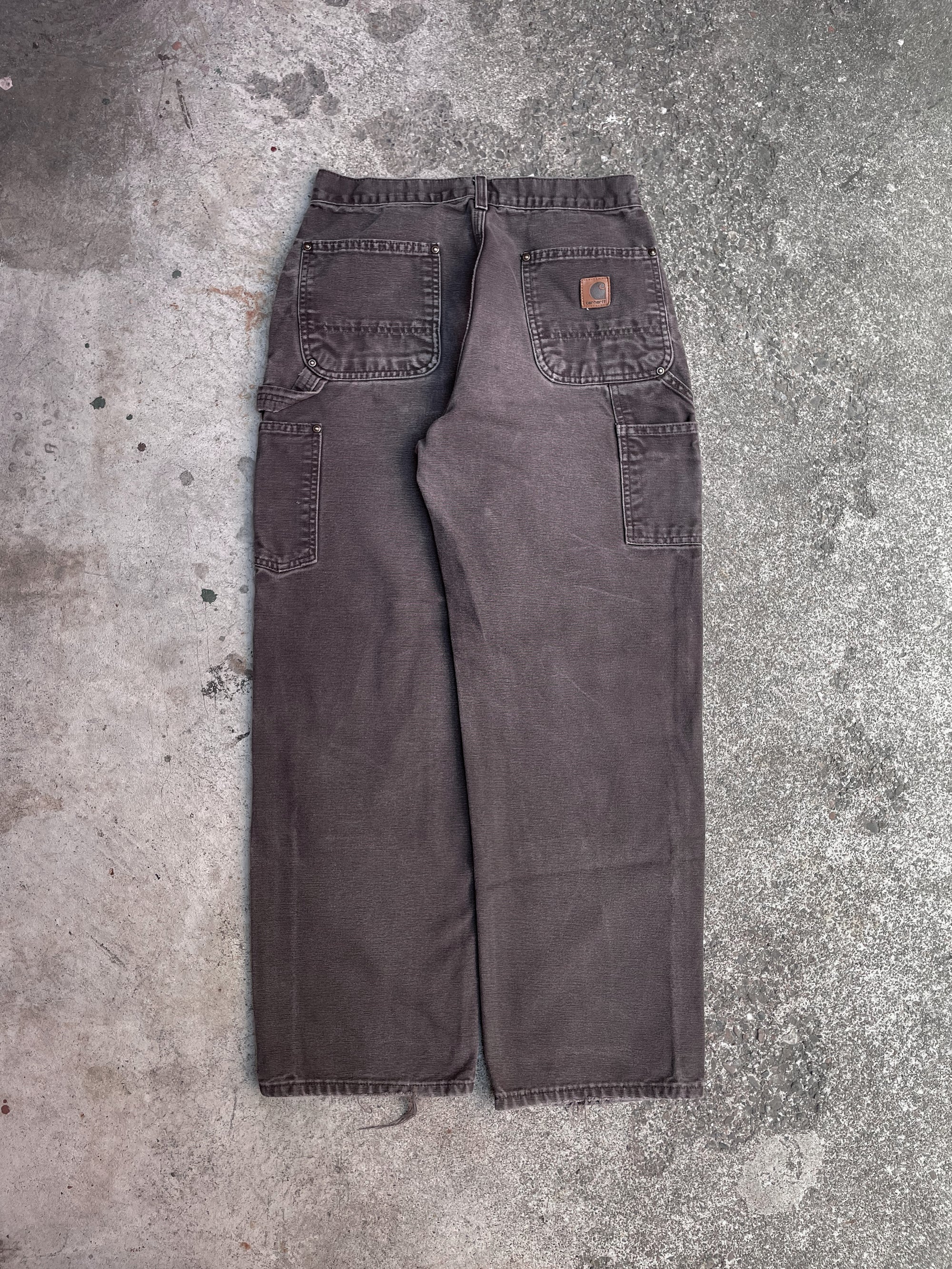 Carhartt B136 Dark Brown Double Front Knee Work Pants (28X28)