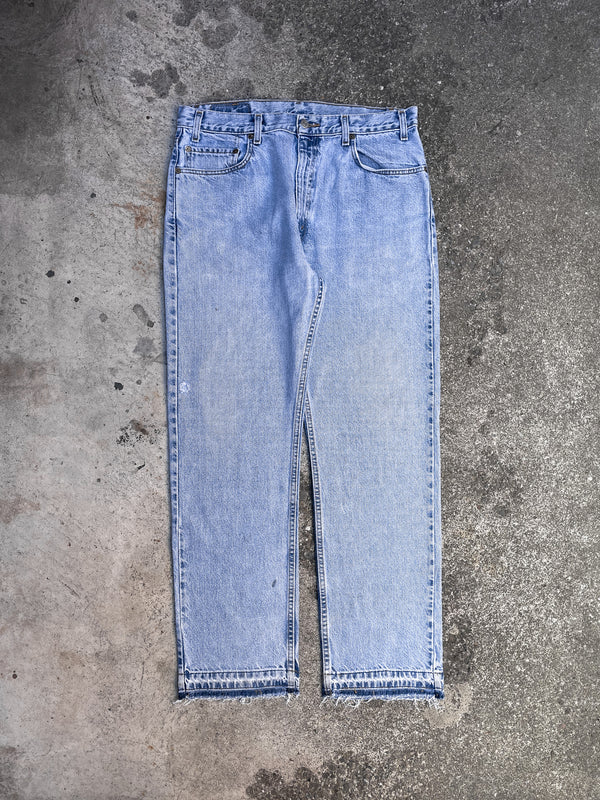 Vintage Levi’s Repaired Faded Blue 505 Released Hem (34X30)