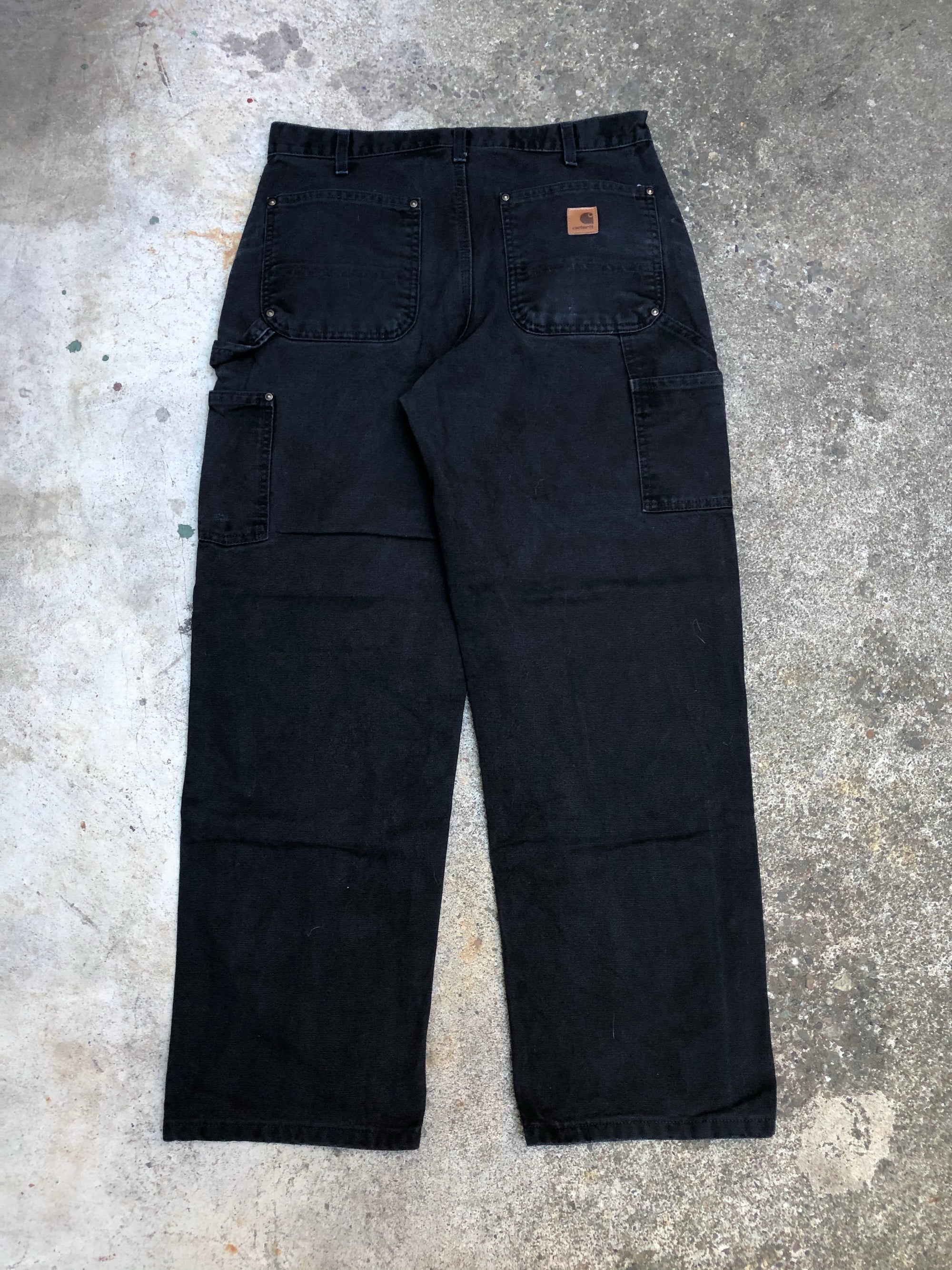 Carhartt B136 Black Double Front Knee Work Pants (32X29)