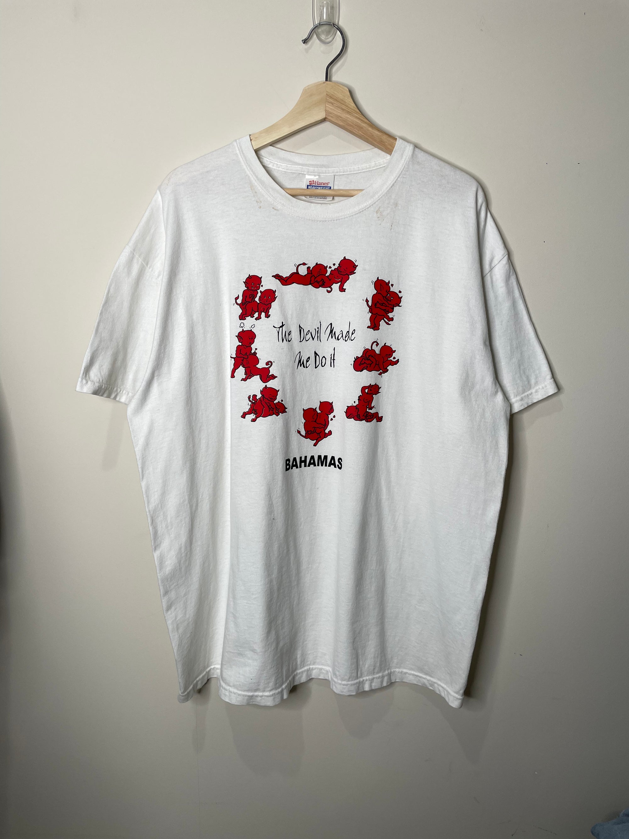 Vintage 00s “The Devil Made Me Do It” Tourist Tee (XL)