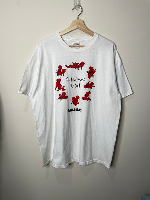 Vintage 00s “The Devil Made Me Do It” Tourist Tee (XL)