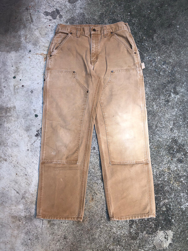 Carhartt B136 Tan Double Front Knee Work Pants (31X29)