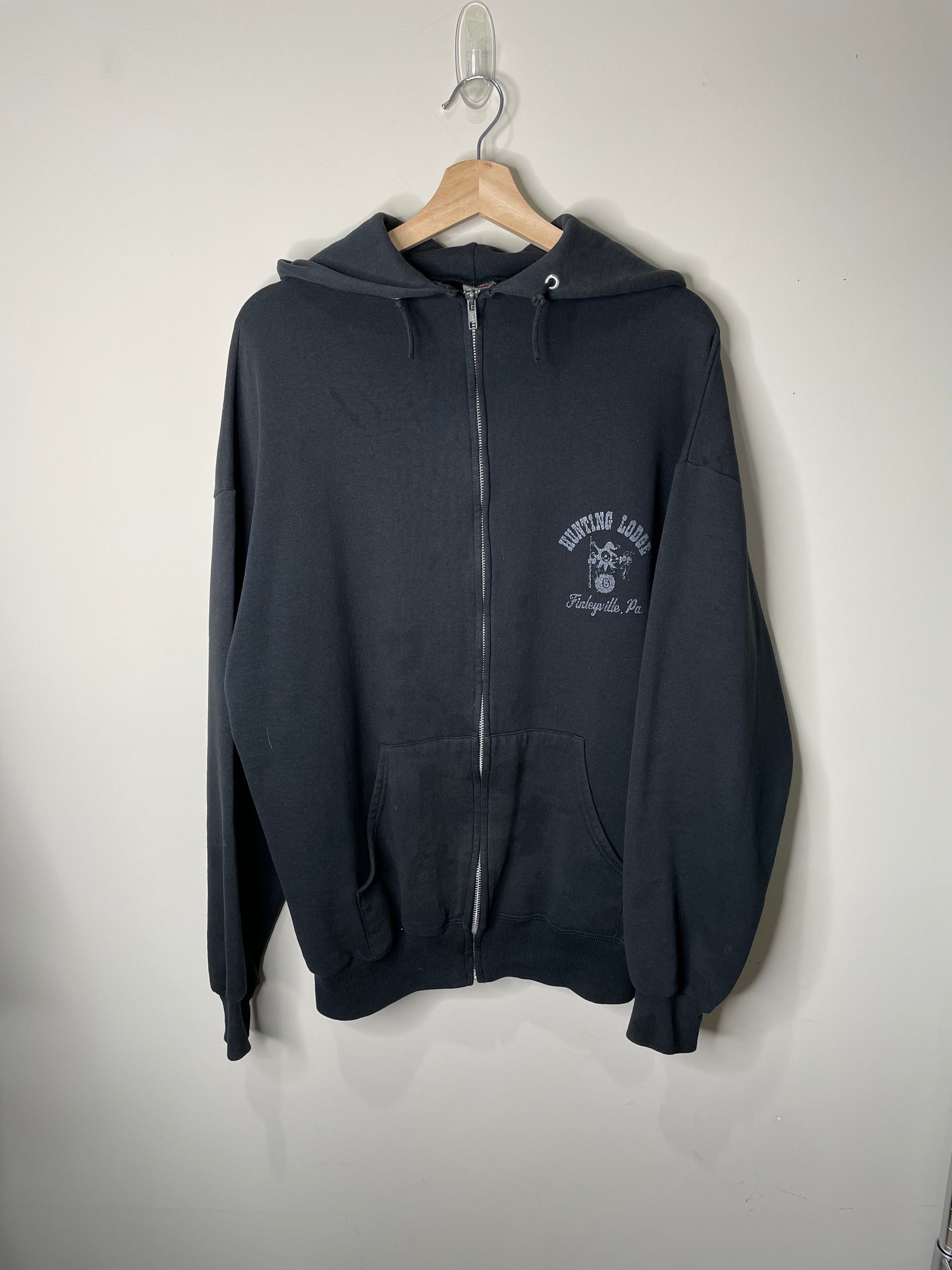 1990s “Hunting Lodge” Zip Up Hoodie (L/XL)