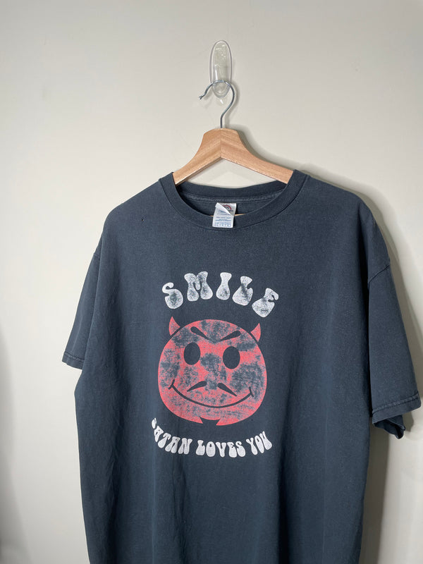 Early 00s “Satan Loves You” Faded Tee (L/XL)