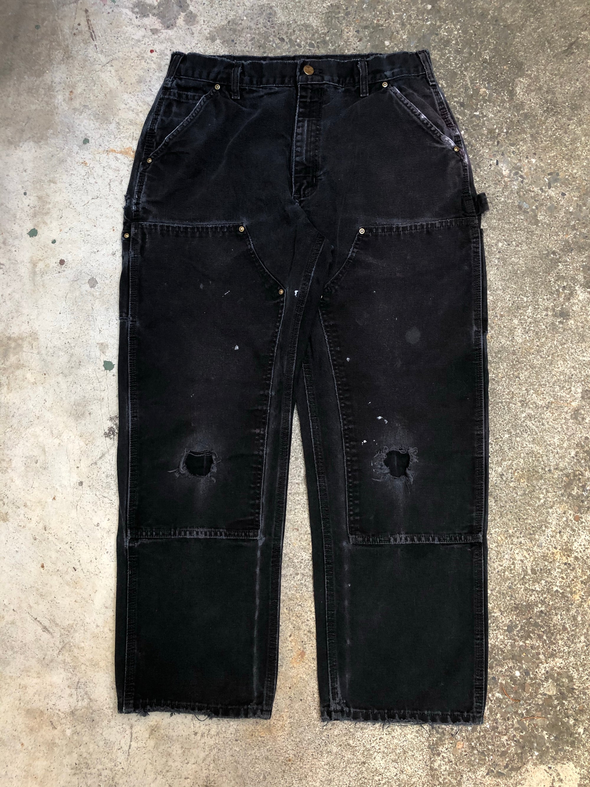 Carhartt B01 Black Double Front Knee Work Pants (31X27)