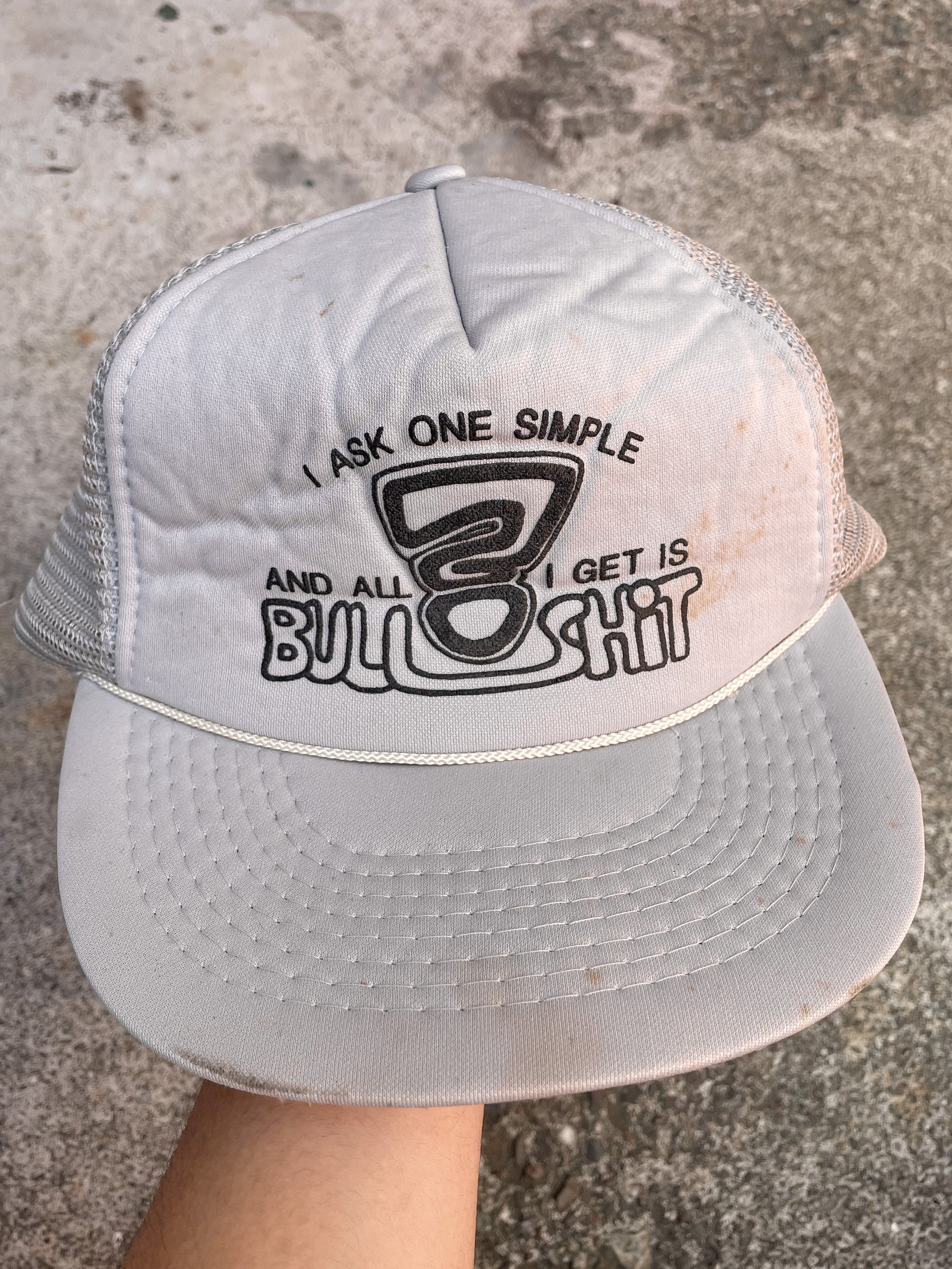 1990s “I Ask One Simple Question…” Trucker Hat