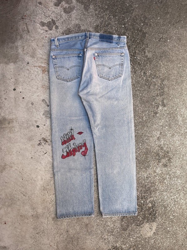 1980s Levi’s “Wild Thing” Faded Blue 501 (33X28)