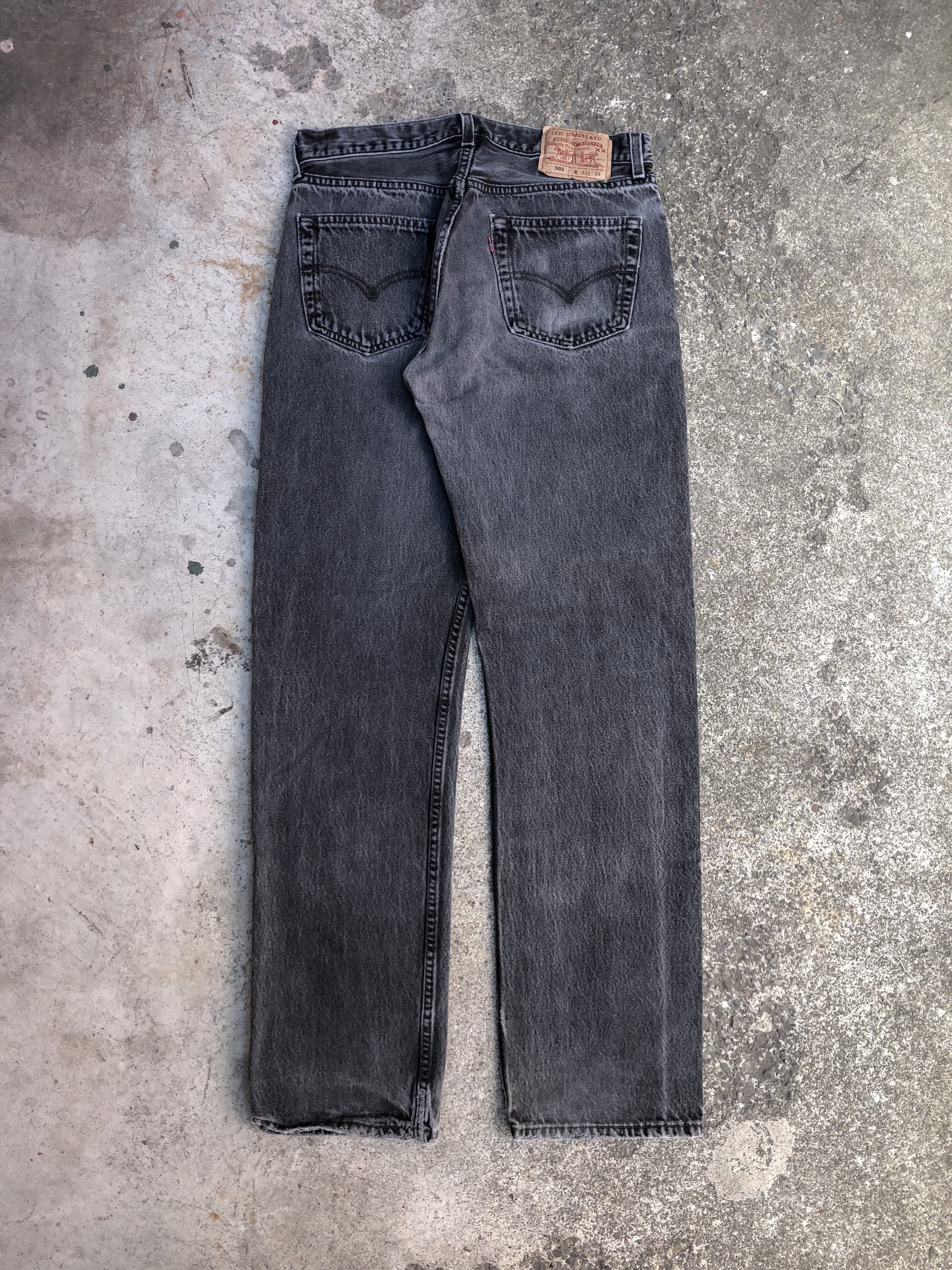 1990s Levis Faded Ash Black 501 (31X32)