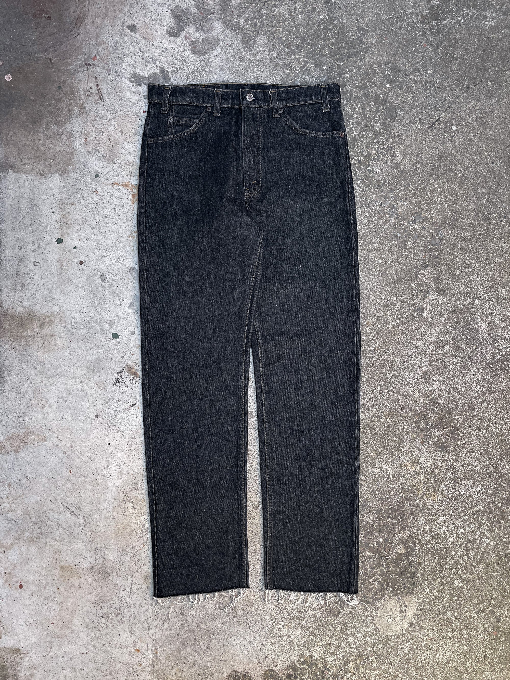 1990s Levi’s Dark Charcoal 505 Raw Hem (33X32)