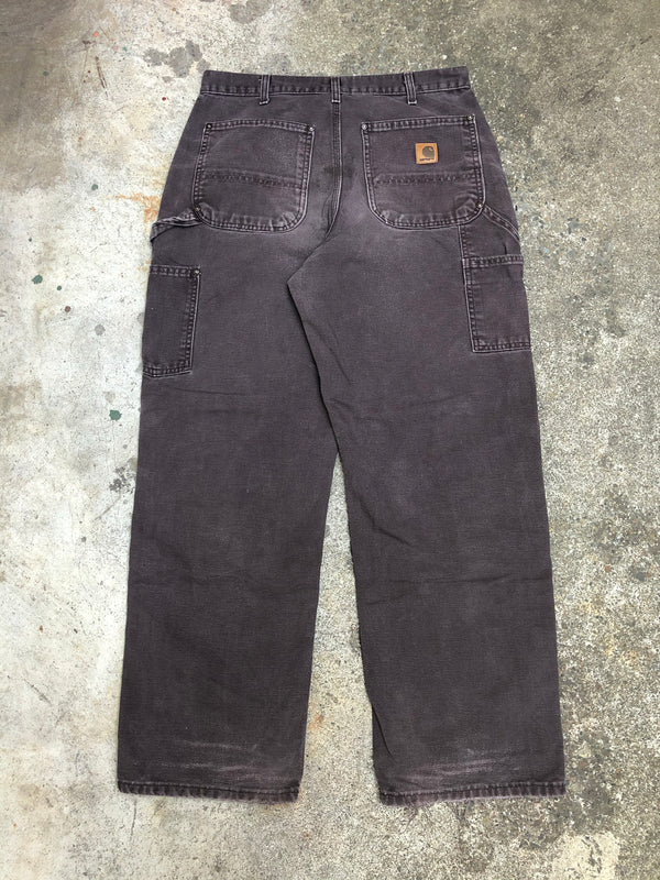 Carhartt B136 Dark Brown Double Front Knee Work Pants (32X29)