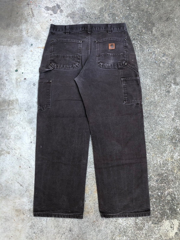 Carhartt B136 Dark Brown Double Front Knee Work Pants (32X28)