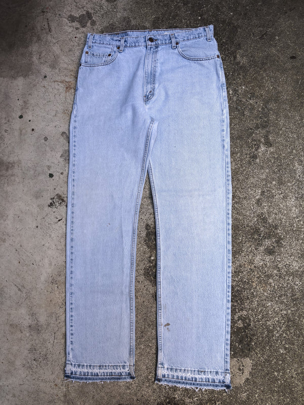 1990s Levis Light Wash Blue 505 Released Hem (35X33)