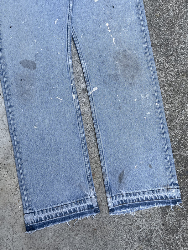 Vintage Levi’s Painted Faded Blue 501 Released Hem (31X29)