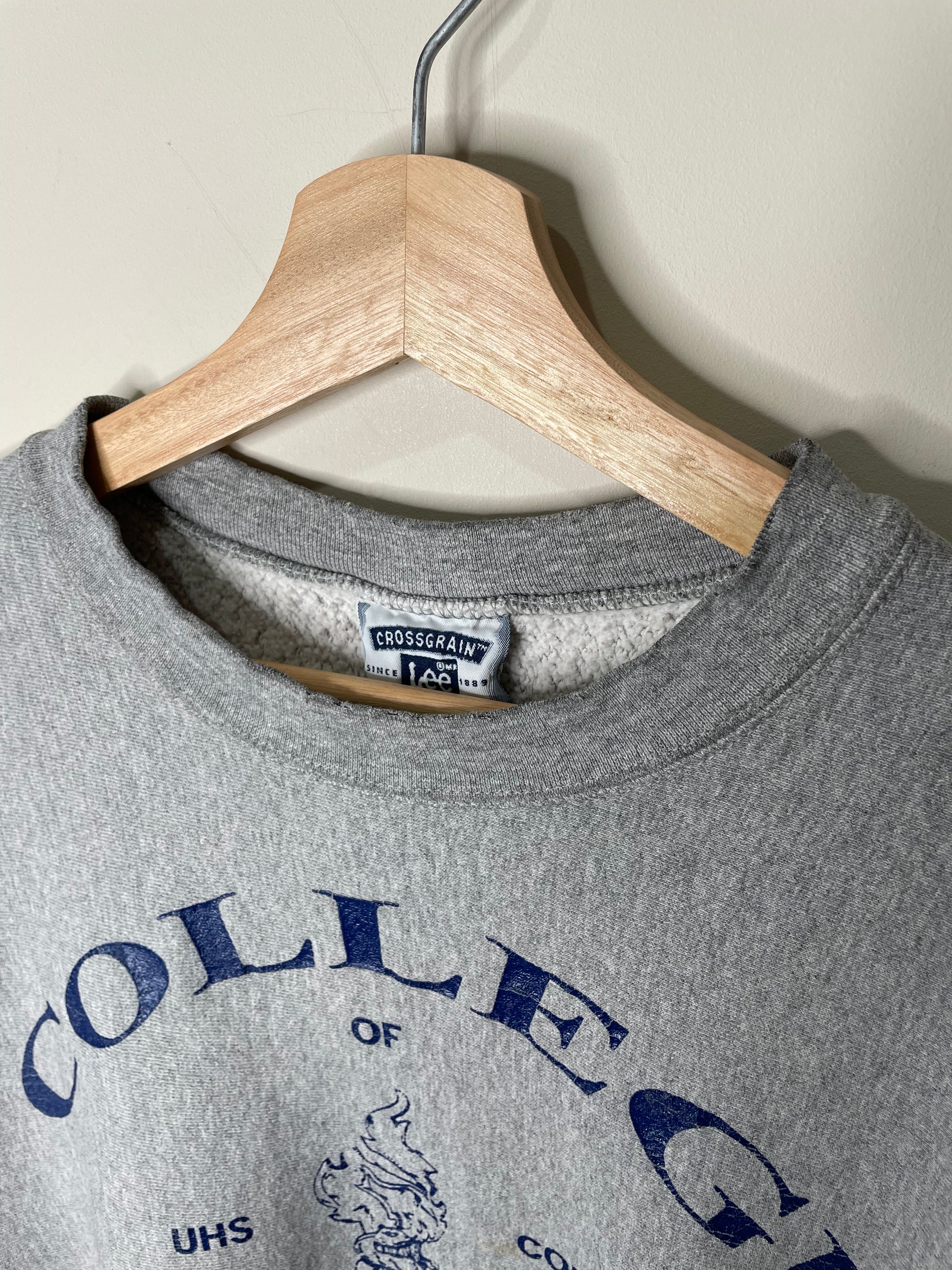 1990s “College of Medicine” Distressed Weave Sweatshirt (XL)