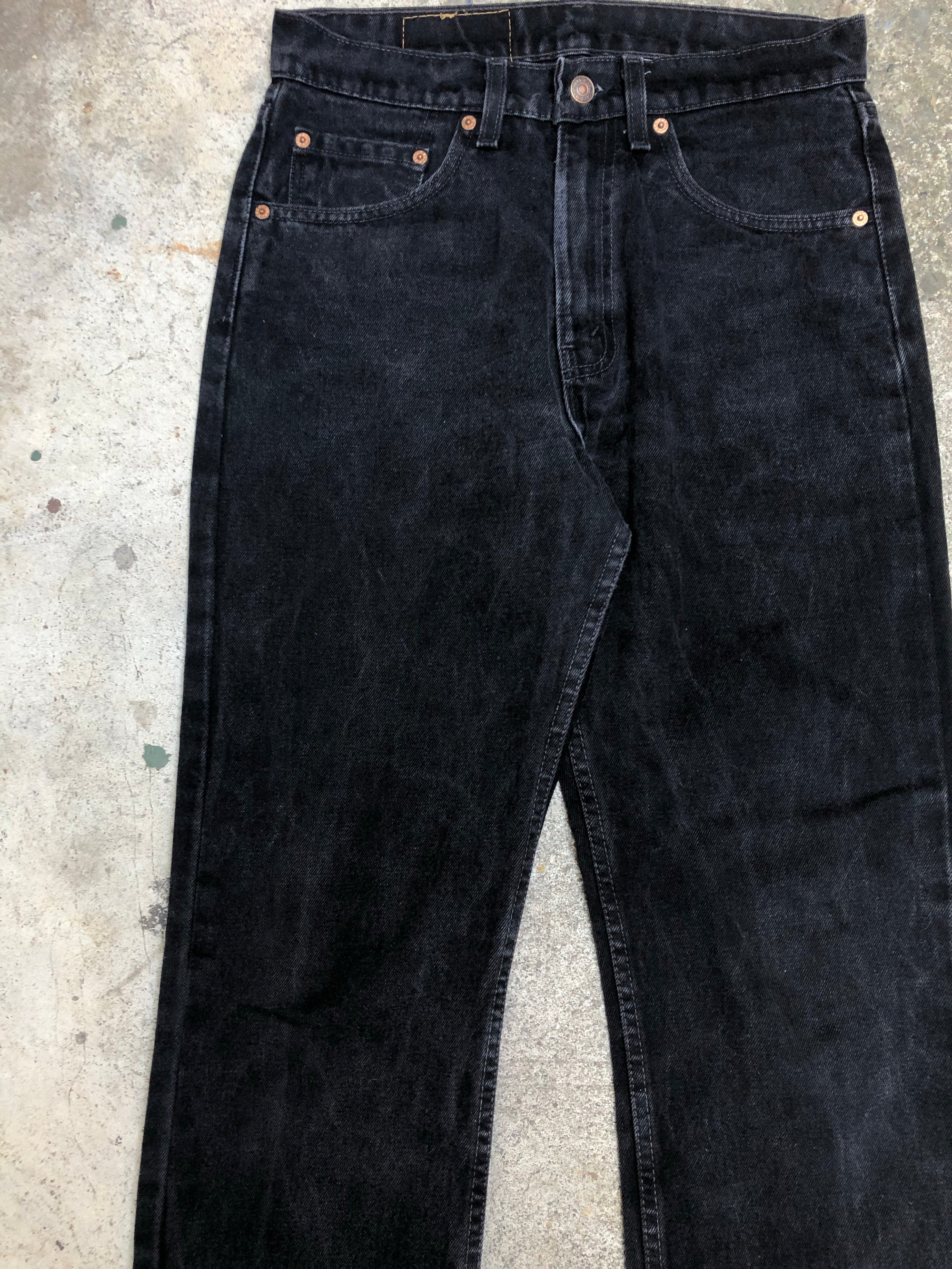 1990s Levis 505 Black Released Hem (30X31)