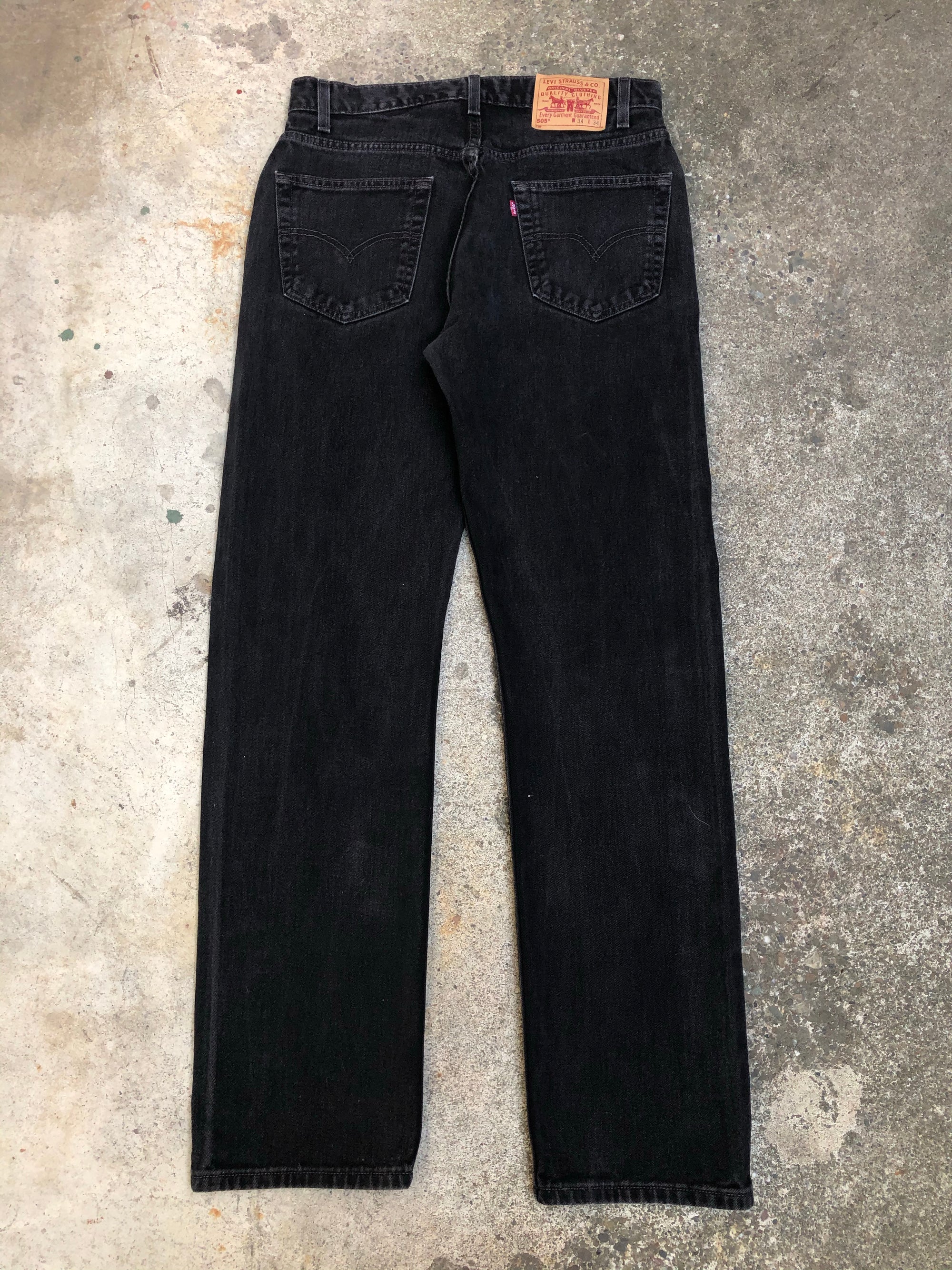 1990s Faded Black Levis 505 (32X33)