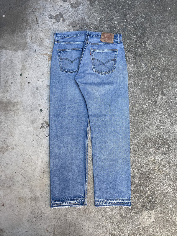 Vintage Levi’s Faded Blue 501 Released Hem (31X28)