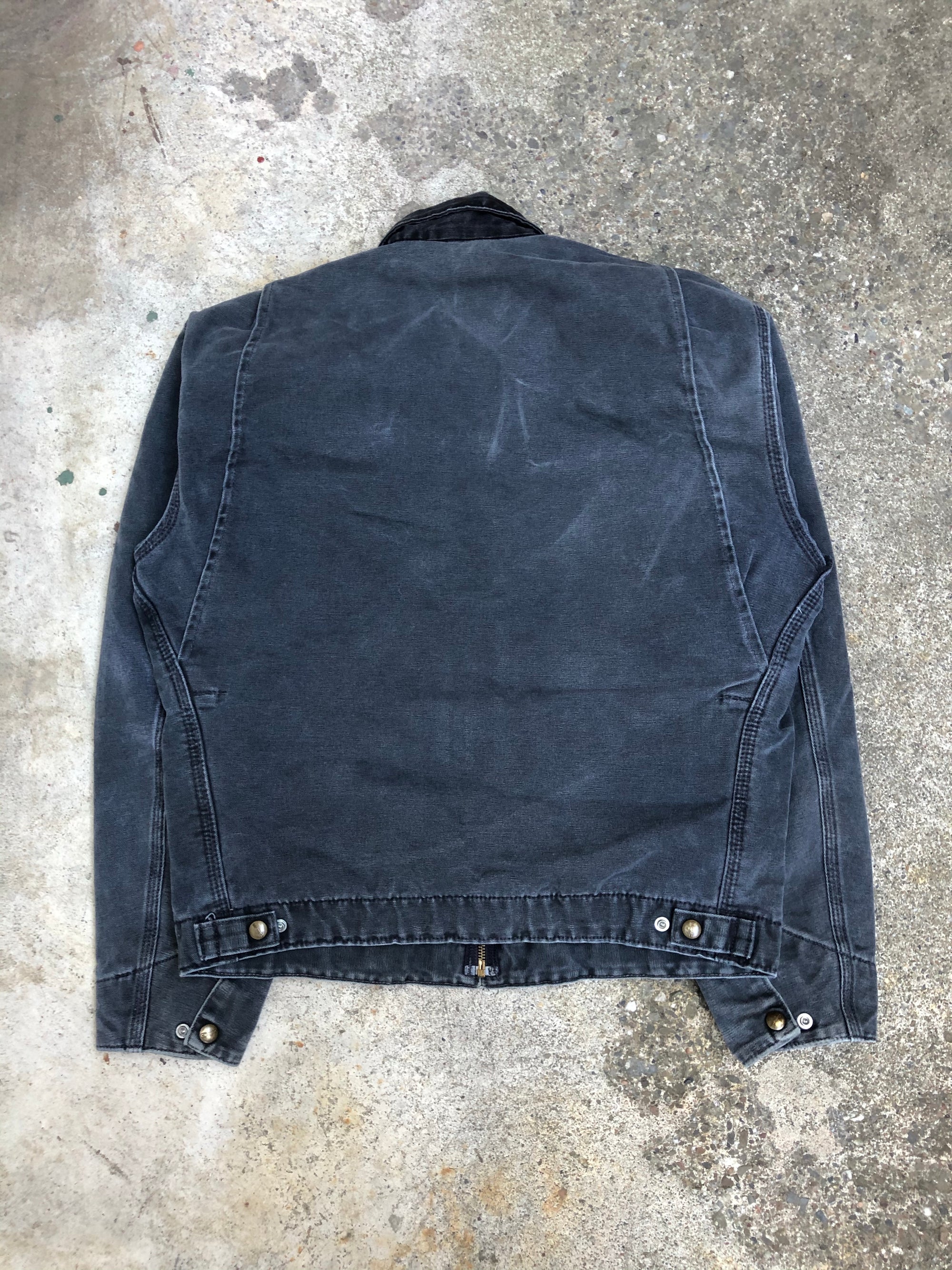 1990s Carhartt Faded Petrol Blue Lined Work Jacket