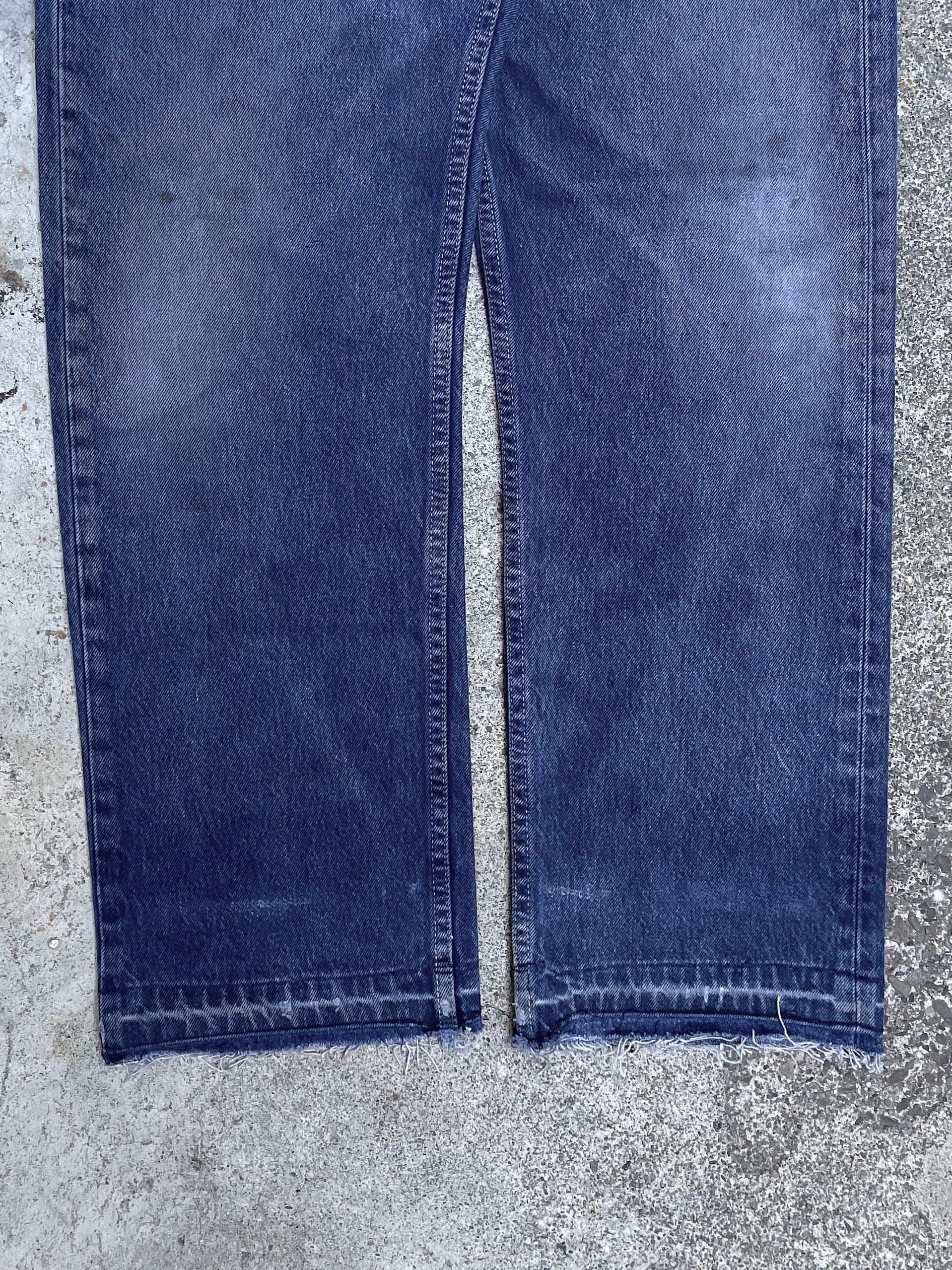 1990s Levi’s Faded Indigo Overdye 501 Released Hem (32X28)