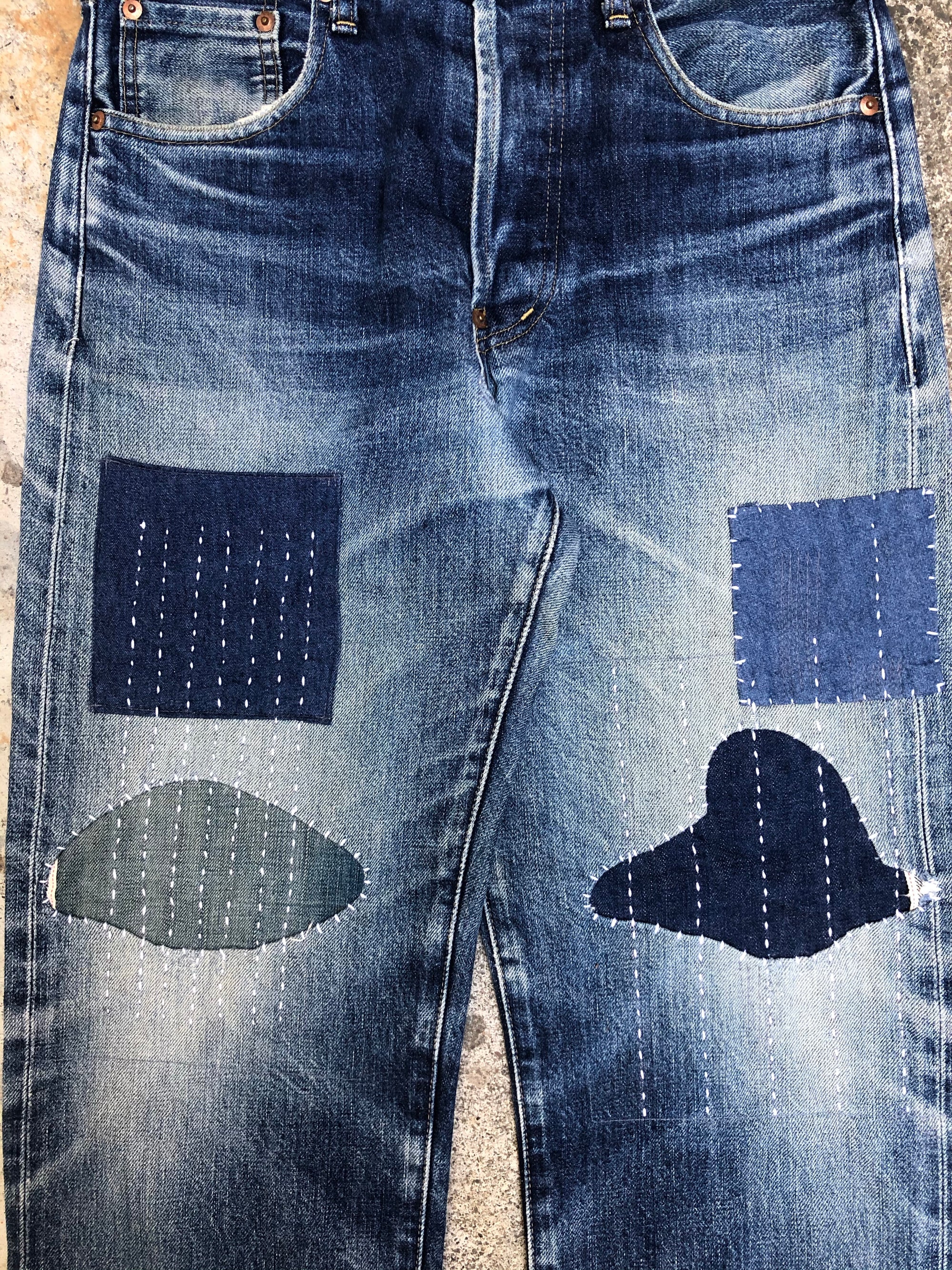 1990s Sashiko Repaired Japanese Selvedge Levis 702 (30X29)