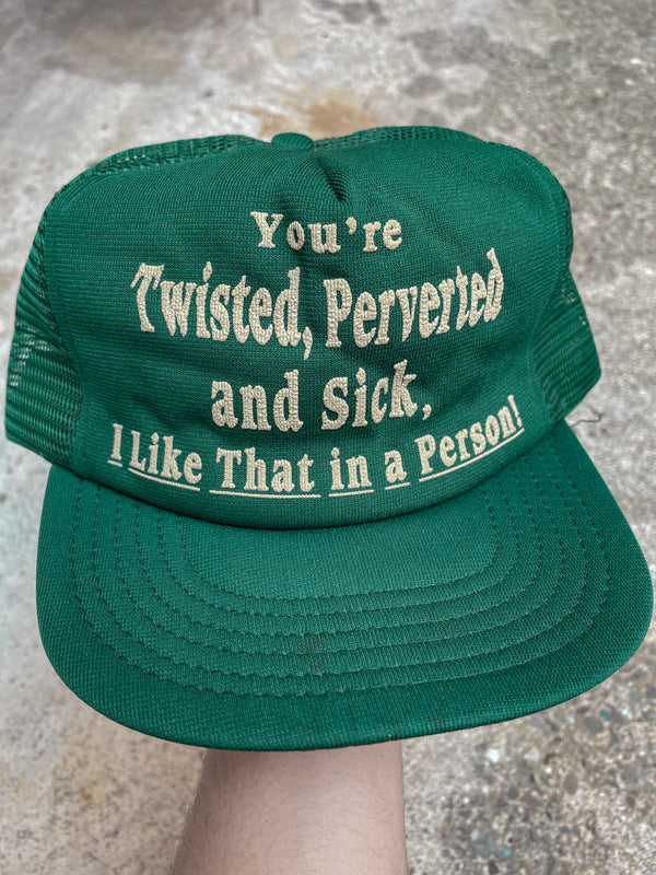 1980s “You’re Twisted, Perverted, and Sick…” Trucker Hat