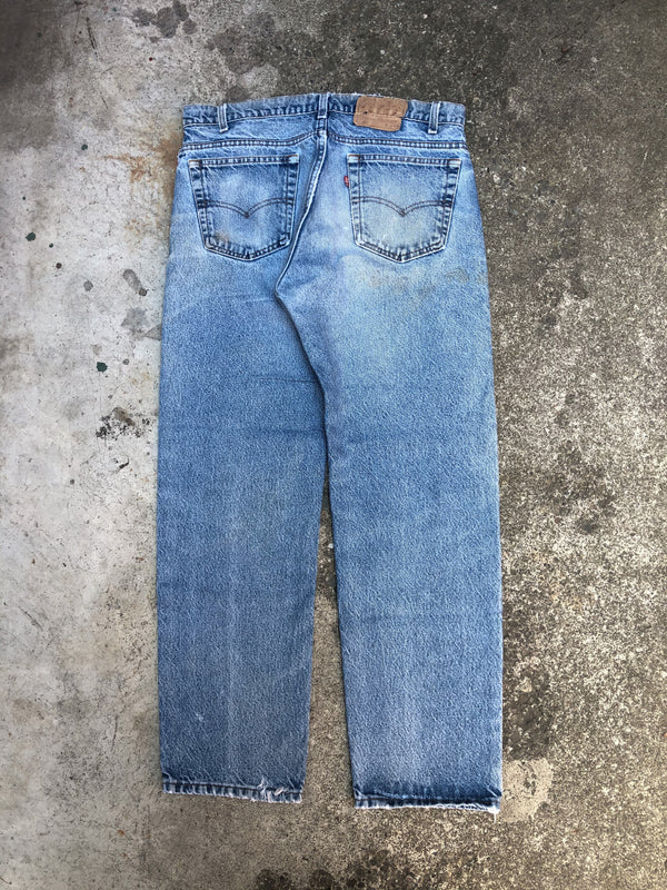 1980s/90s Levis Painted Faded Blue 505 (34X28)