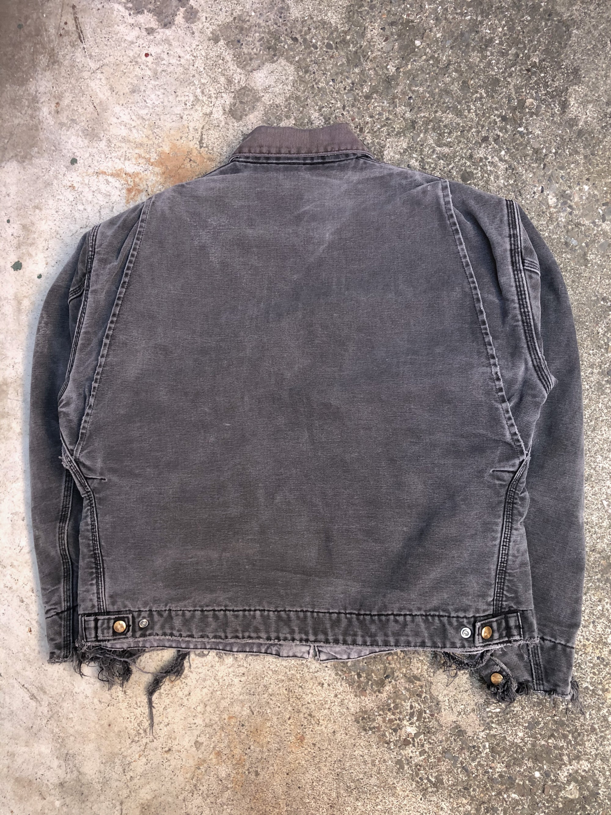 1990s Carhartt Faded Black Lined Work Jacket (L/XL)