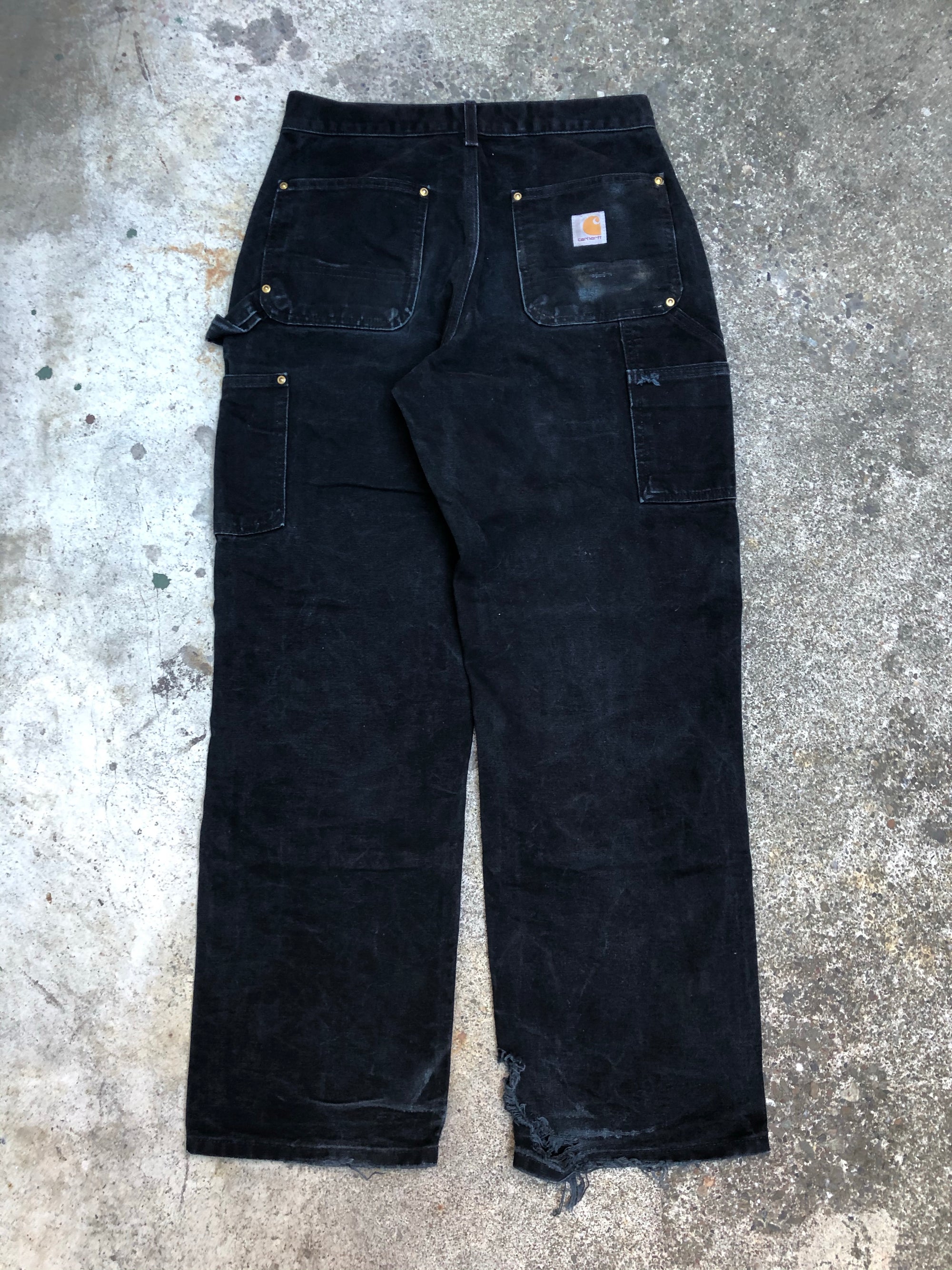 Carhartt B01 Black Double Front Knee Work Pants (29X28)