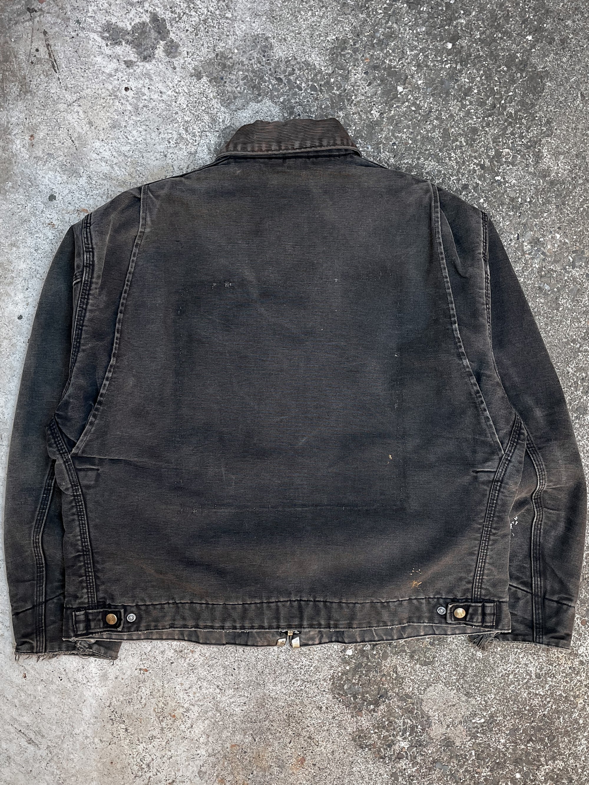 Carhartt Faded Black Lined Work Jacket (L)