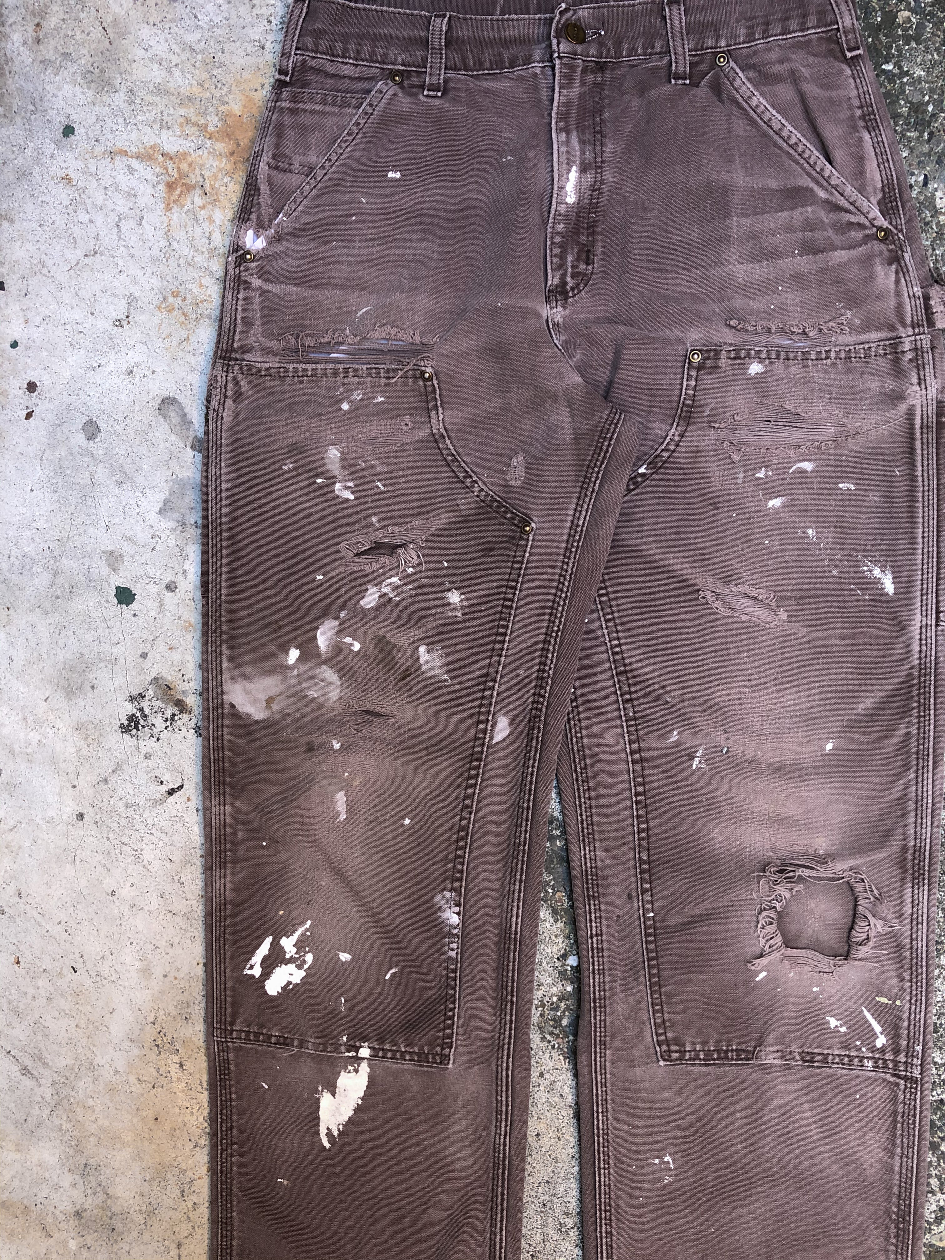 Carhartt B136 Chocolate Brown Double Front Knee Work Pants (31X30