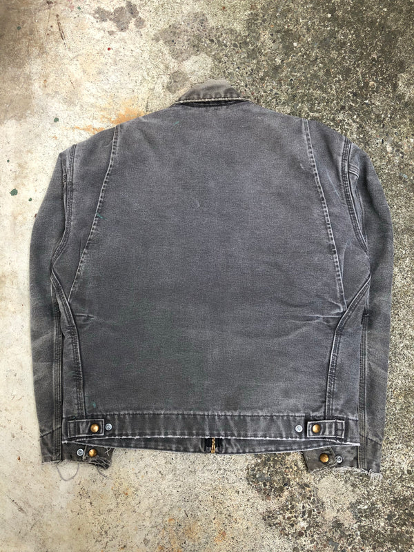 1990s Carhartt Faded Gravel Grey Lined Work Jacket (M)