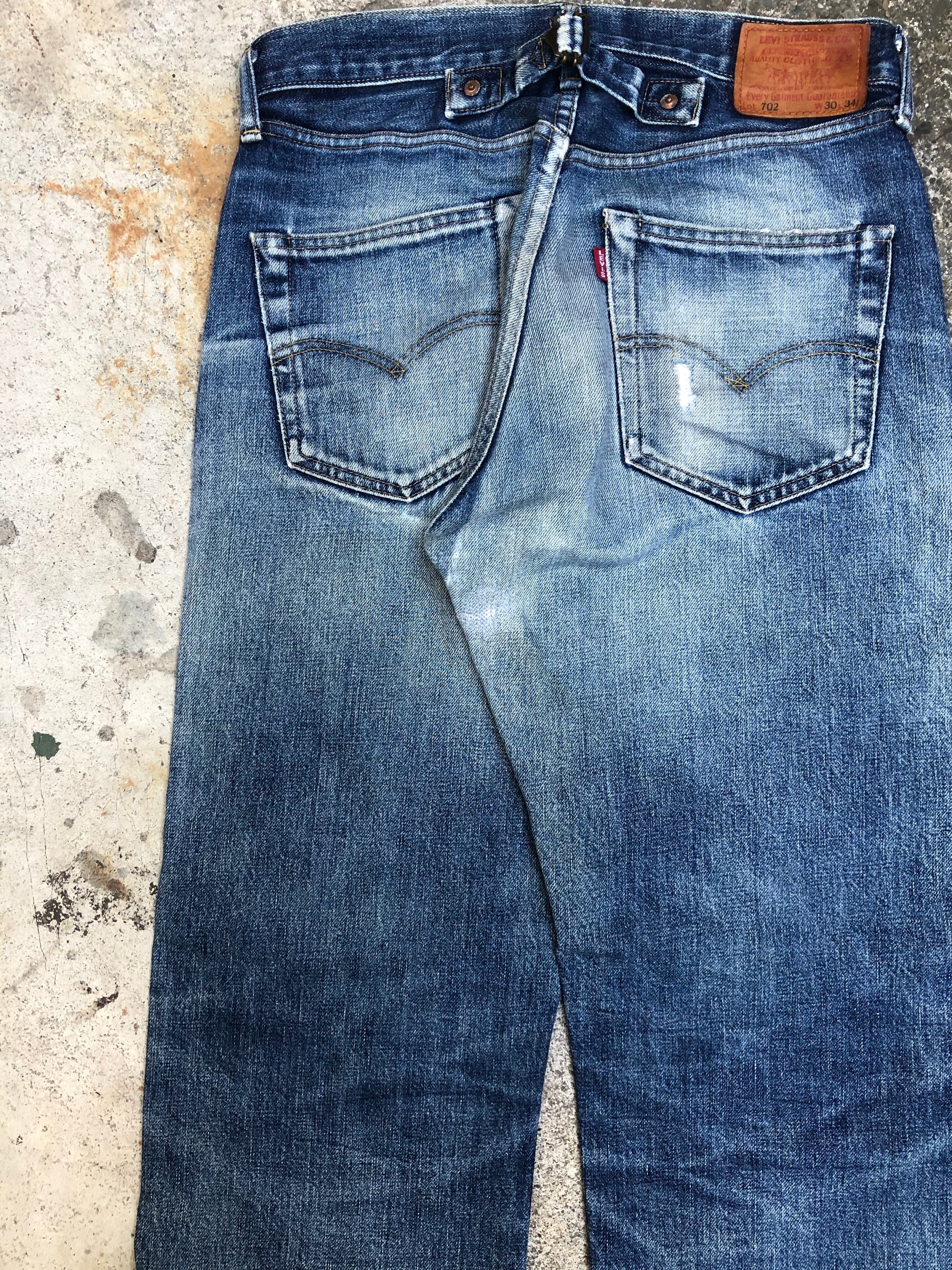 1990s Sashiko Repaired Japanese Selvedge Levis 702 (30X29)