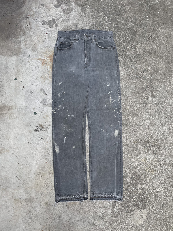 1980s Levi’s Painted Faded Grey 501 Released Hem (26X30)