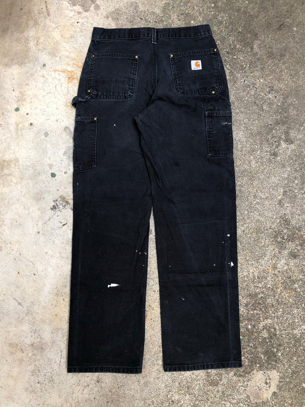 Carhartt B01 Black Double Front Knee Work Pants (29X30)