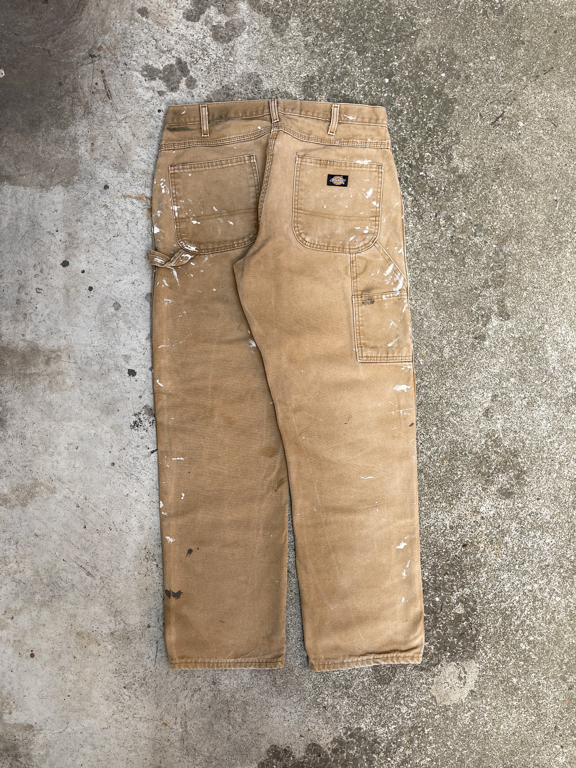 Dickies Painted Tan Work Pants (34X30)