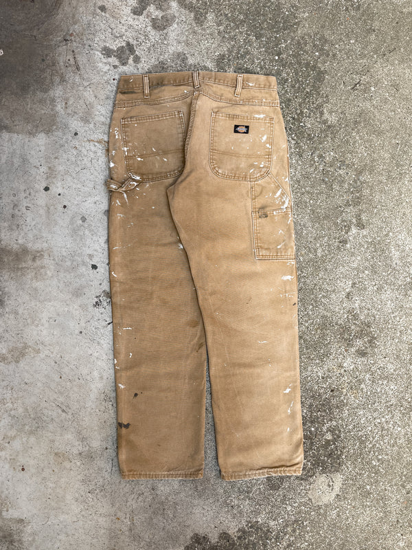 Dickies Painted Tan Work Pants (34X30)