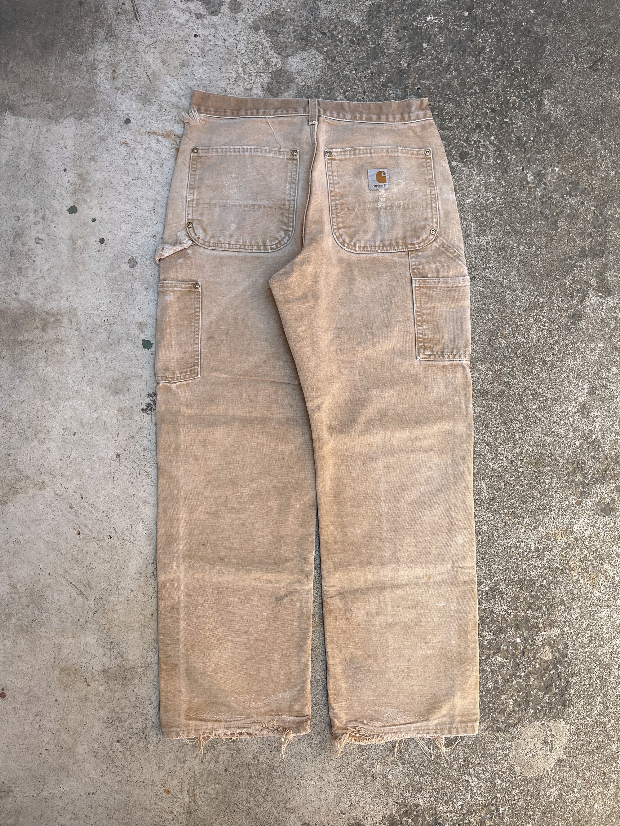 Carhartt B01 Tan Double Front Knee Work Pants (29X27)