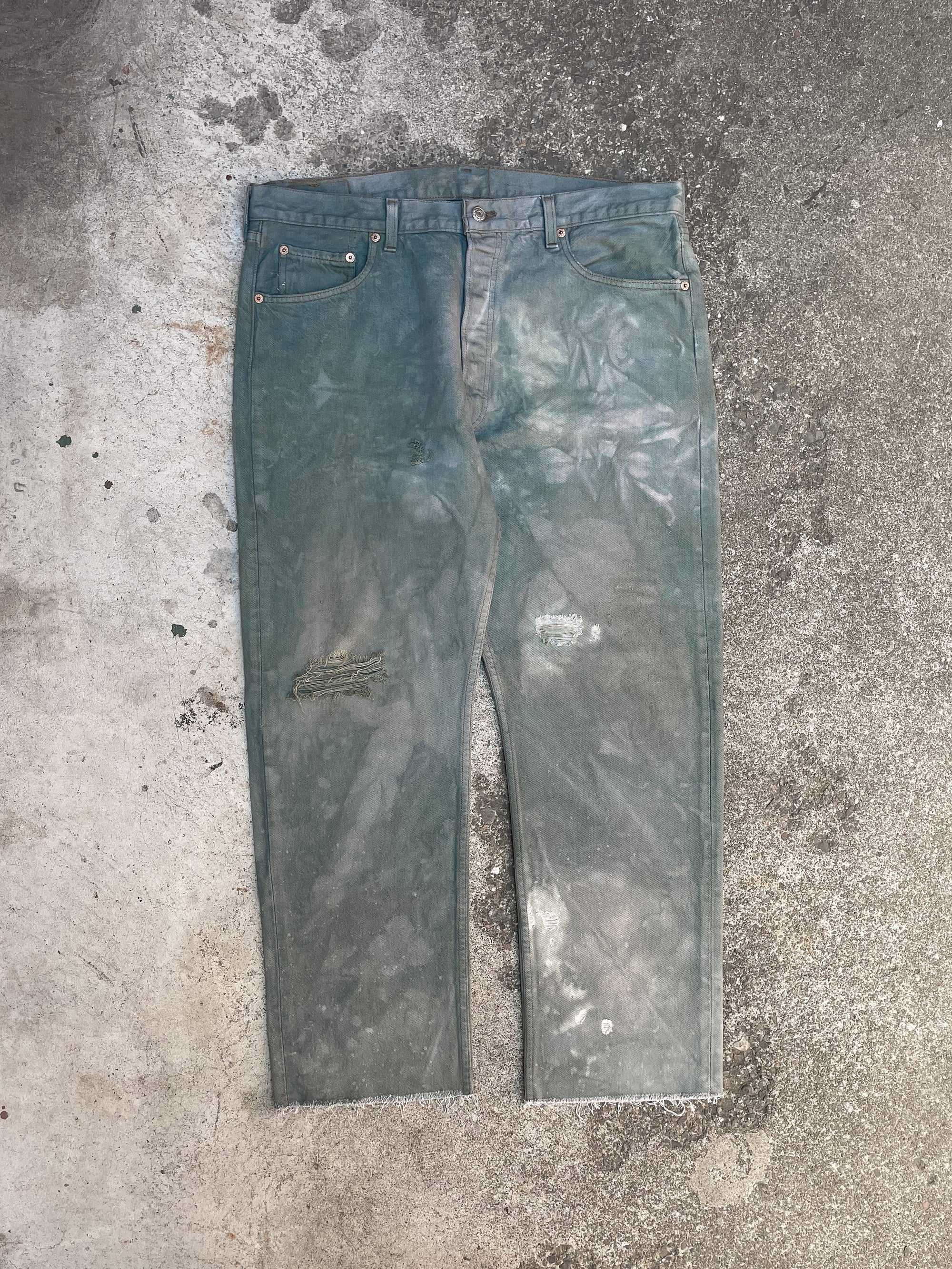 1990s Levi’s Hippie Overdye Green 501 (36X27)