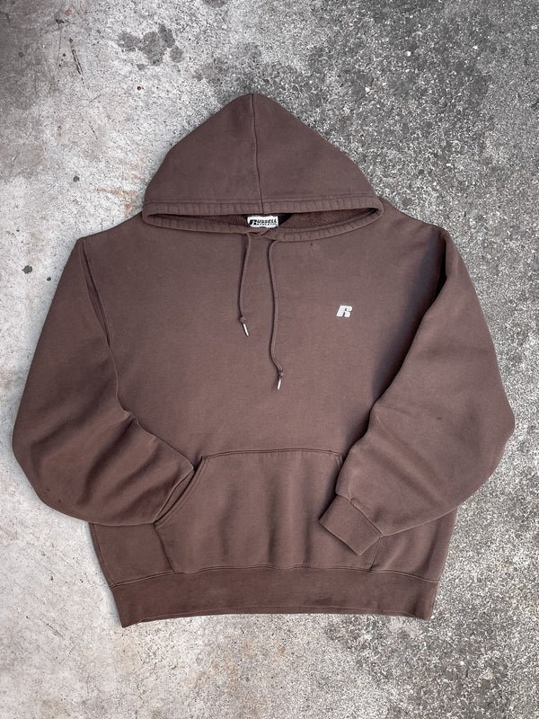 Russell Faded Chocolate Brown Blank Hoodie