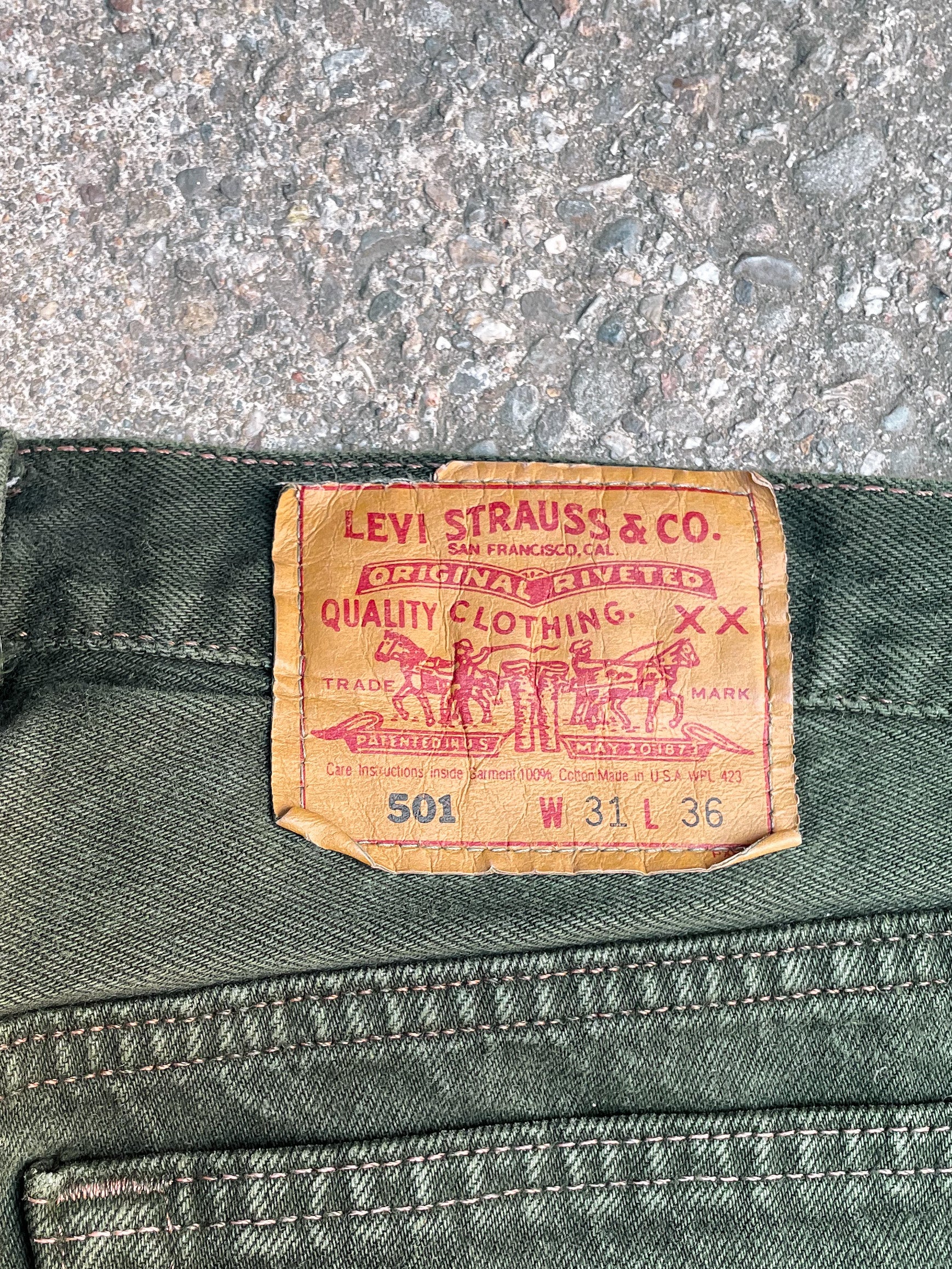 1990s Levi’s Faded Green 501 (28X34)